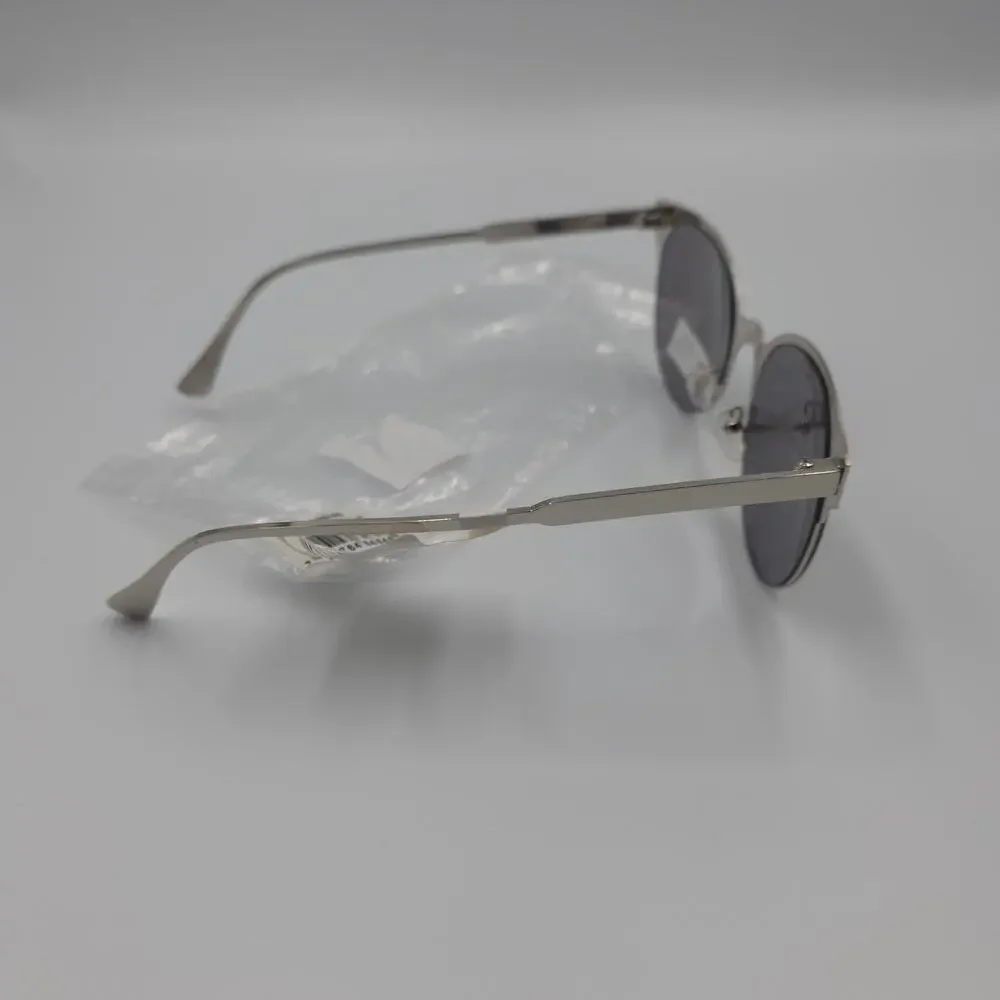 Joe’s Jeans Women's Browline Geometric Cat Eye Sunglasses in Silver Metallic